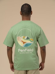 Зеленый - Penfield Mens Pocket Double Rib Crew T-Shirt - Image 4 of 5