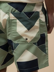 Penfield Green Mens Eldridge Print Packable Swim Shorts - Image 5 of 5