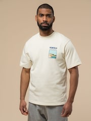 Penfield Cream Mens Block Landscape Graphic T-Shirt - Image 1 of 6