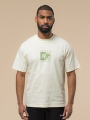 Cream - Penfield moška majica s kontrastnimi črtami in grafiko medveda - Slika 1 iz 6