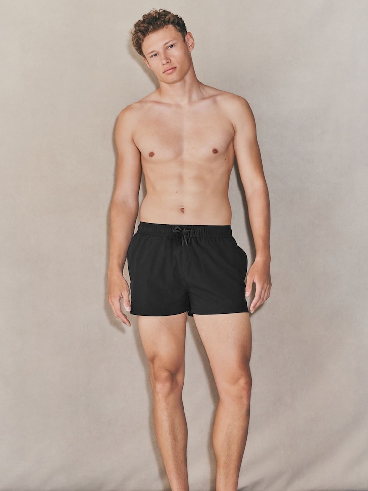 Black EDIT Cropped Swim Shorts - Image 2 of 8 Black EDIT Cropped Swim Shorts - Image 2 of 8