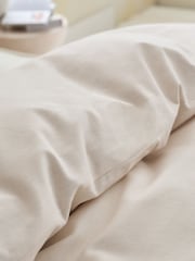 Ivory Brushed Supersoft Cotton Duvet Cover And Pillowcase Set - Image 3 of 5