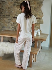 Threadbare Heart Graphic Print 100% Cotton Pyjamas Set - صورة 3 من 5