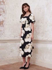 Mint Velvet Midikleid mit Blumenmuster - Bild 1 von 8