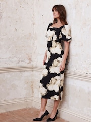 Mint Velvet Midikleid mit Blumenmuster - Bild 6 von 8