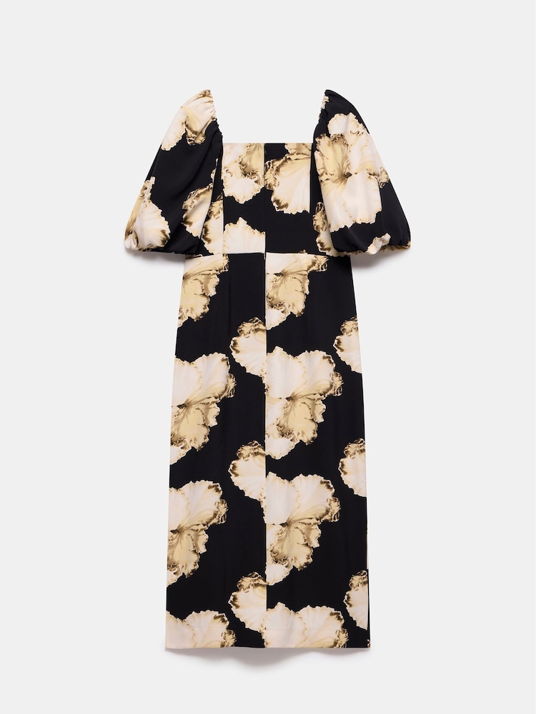 Mint Velvet Black Floral Print Midi Dress - Image 8 of 8 Mint Velvet Black Floral Print Midi Dress - Image 8 of 8