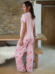 Threadbare Paris Graphic Print 100% Cotton Pyjamas Set - صورة 3 من 4