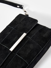 Mint Velvet Black Lara Woven Cross-Body Bag - Image 3 of 6
