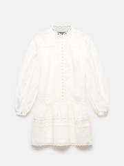 Mint Velvet White Lace Detail Mini Dress - Image 7 of 8