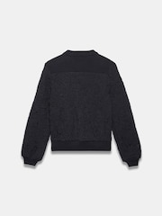 Mint Velvet Black Lace Mix Bomber Jacket - Image 8 of 8