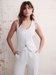 Mint Velvet Grey Tailored Waistcoat - Image 7 of 8