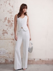 Mint Velvet Grey Tailored Waistcoat - Image 8 of 8