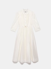 Mint Velvet White Twist Detail Midi Dress - Image 7 of 8