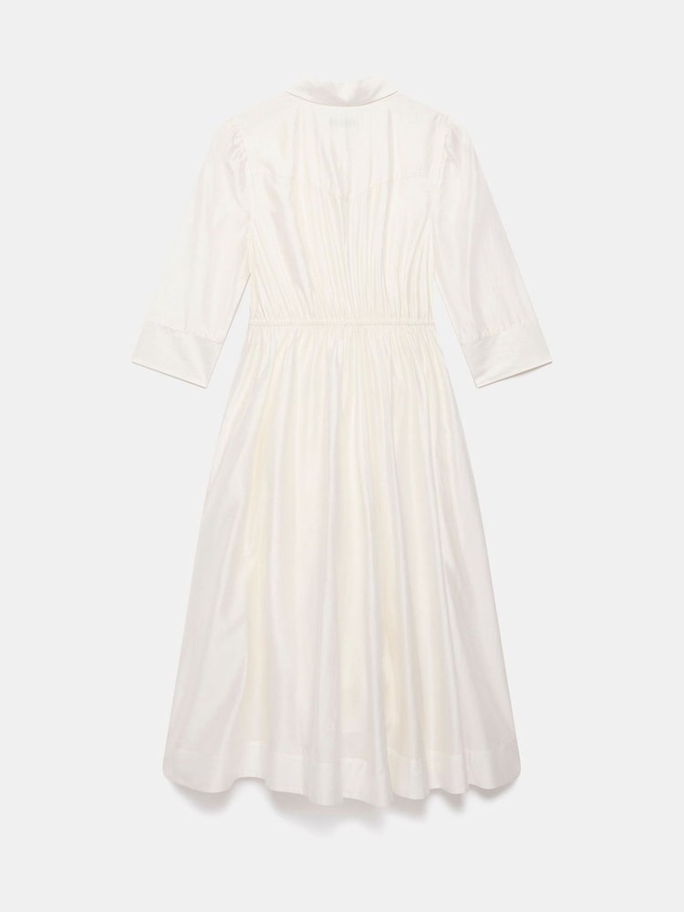 Mint Velvet White Twist Detail Midi Dress - Image 8 of 8