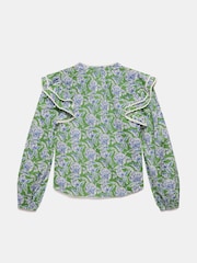 Mint Velvet Green Floral Print 100% Cotton Blouse - Image 8 of 8