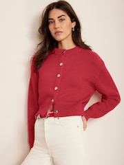 Mint Velvet Red Fitted Cardigan - Image 1 of 7