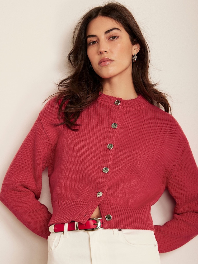 Mint Velvet Red Fitted Cardigan - Image 2 of 7