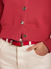 Mint Velvet Red Fitted Cardigan - Image 4 of 7