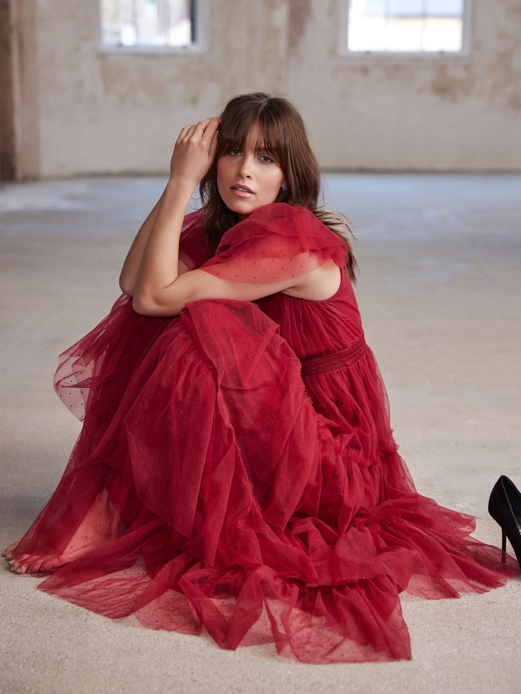 Buy Mint Velvet Red Tulle Ruffle Maxi Dress from Next USA
