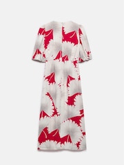 Mint Velvet Red Floral Print Midi Dress - Image 7 of 7