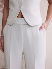 Mint Velvet Grey Tapered Tailored Trousers - Image 4 of 8