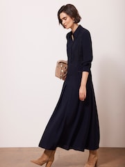 Mint Velvet Blue Western Detail Maxi Dress - Image 2 of 8