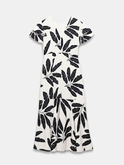 Mint Velvet Cream Palm Print Midi Dress - Image 8 of 8