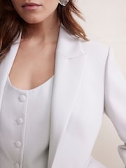 Mint Velvet Grey Tuxedo Blazer - Image 5 of 8