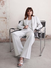 Mint Velvet Grey Tuxedo Blazer - Image 6 of 8