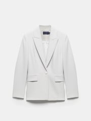 Mint Velvet Grey Tuxedo Blazer - Image 7 of 8