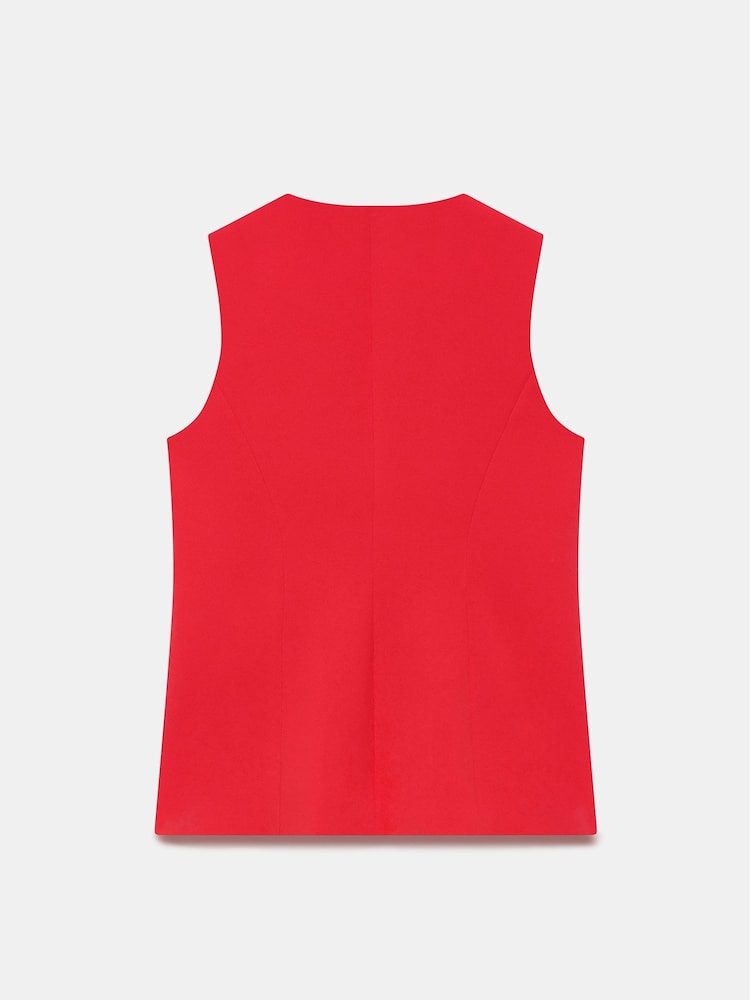 Mint Velvet Red Longline Waistcoat - Image 8 of 8