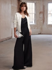Mint Velvet White Lace Knit Jacket - Image 2 of 8