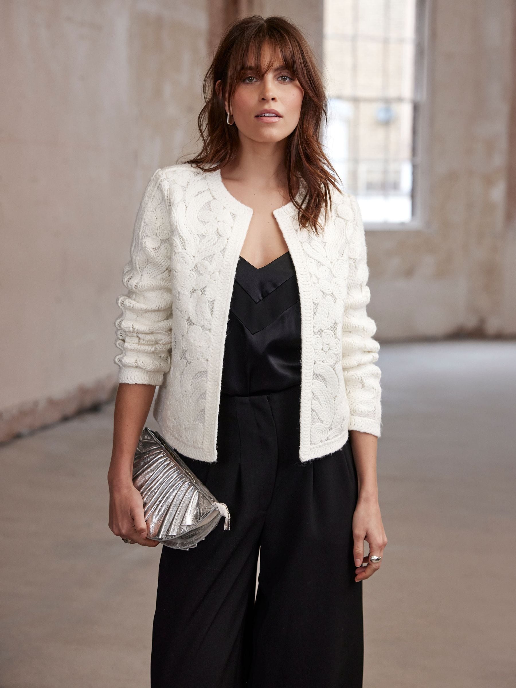 Buy Mint Velvet White Lace Knit Jacket from Next USA