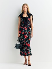 Rixo Black Claudia Rose Bondi Dress - Image 1 of 4