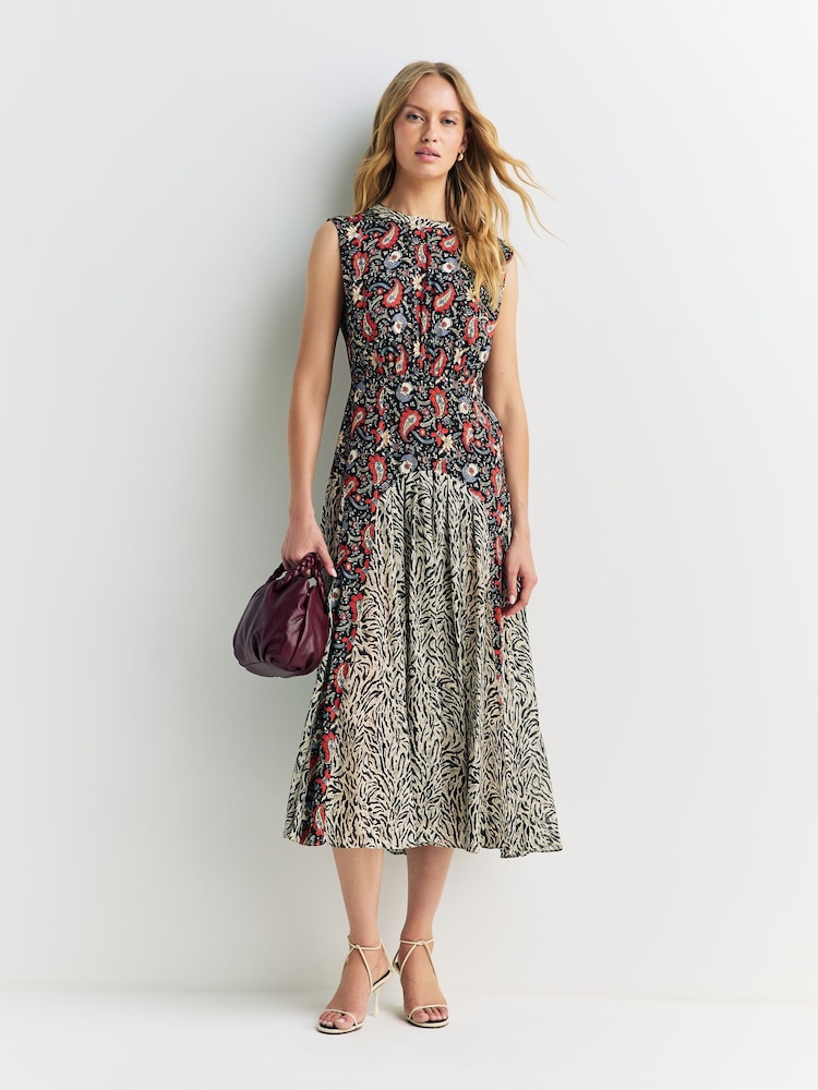 Rixo Black Leo Valverde Mix Coralie Dress - Image 1 of 4