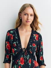 Rixo Black Claudia Rose Amina Dress - Image 4 of 4