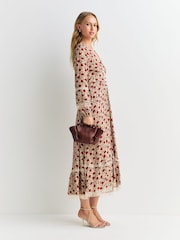 Rixo Cream Eva Floral Print Mix Raven Dress - Image 2 of 4