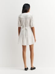 Rixo White Pansy Embroidery Dove Dress - Image 5 of 6