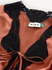 Rixo Brown Amari Dress - Image 3 of 6