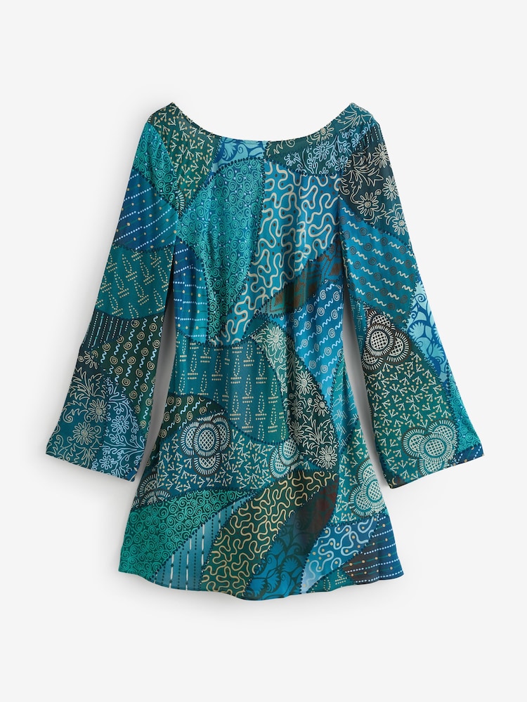 Rixo Blue Ibiza Night Ilse Dress - Image 1 of 4