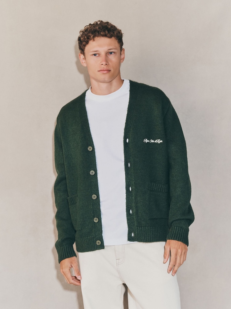 Green Regular Fit EDIT Cardigan - Image 1 of 5