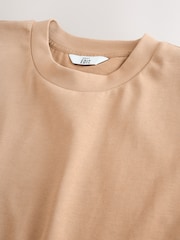 Stone Neutral Oversized Fit EDIT Heavyweight T-Shirt - Image 6 of 7