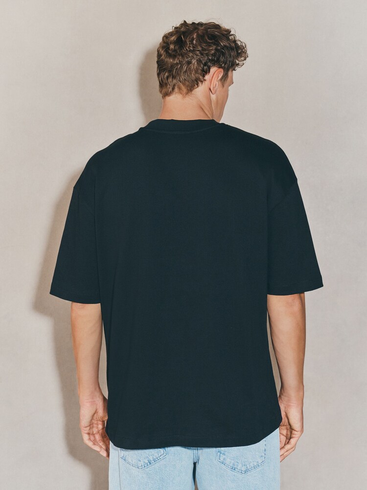 Black Oversized Fit EDIT Heavyweight T-Shirt - Image 2 of 8