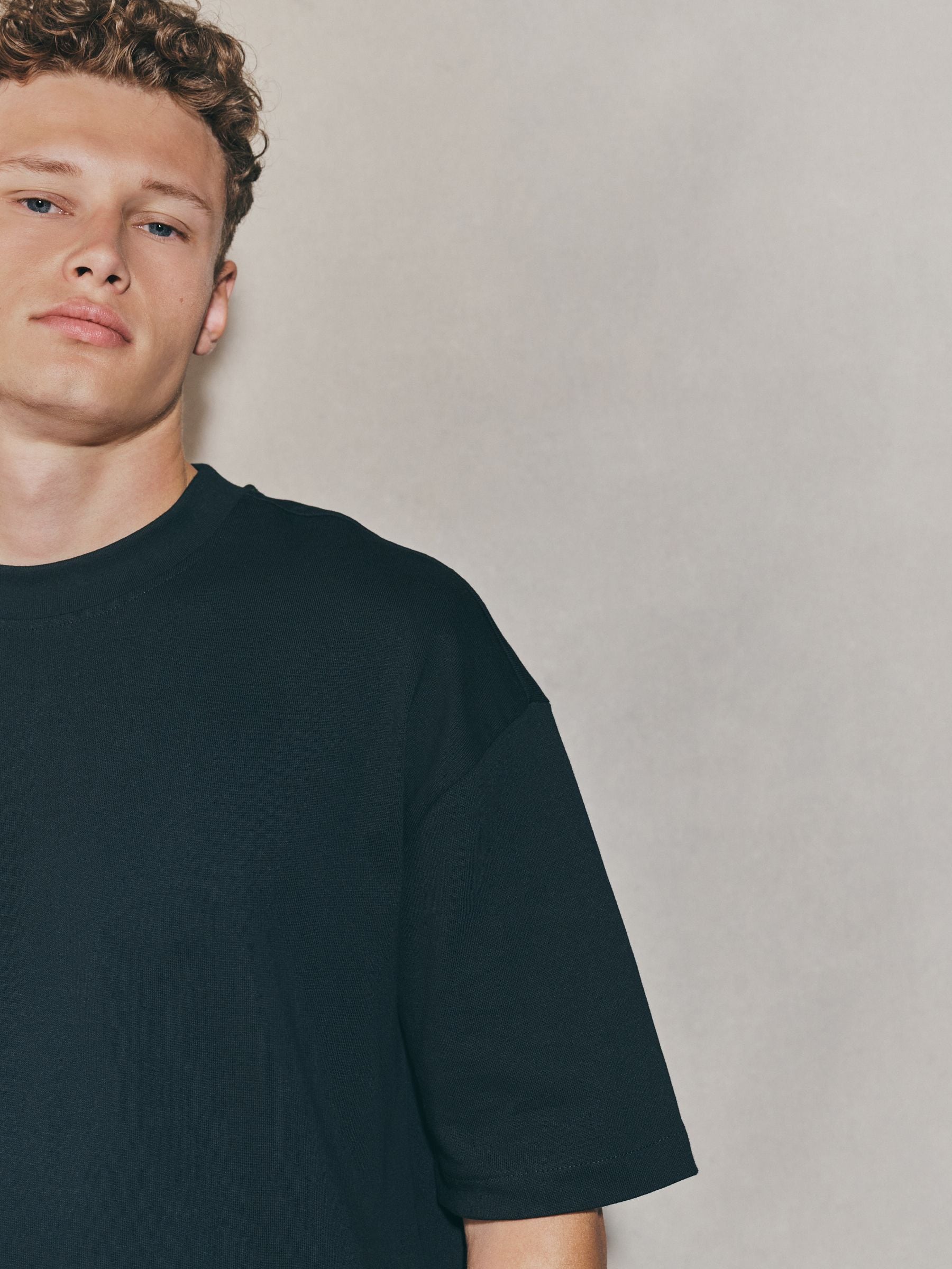 Buy Black Oversized Fit EDIT Heavyweight T-Shirt from Next USA