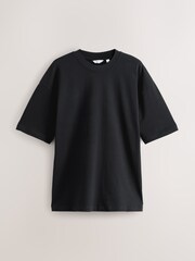 Black Oversized Fit EDIT Heavyweight T-Shirt - Image 6 of 8