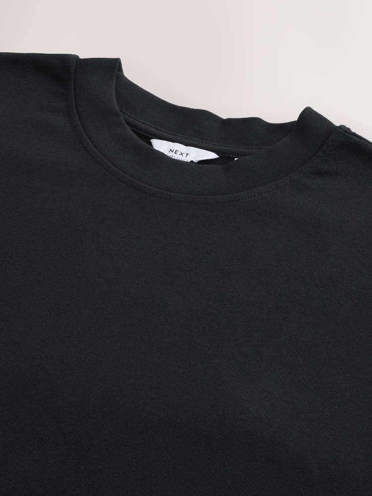 Black Oversized Fit EDIT Heavyweight T-Shirt - Image 8 of 8 Black Oversized Fit EDIT Heavyweight T-Shirt - Image 8 of 8