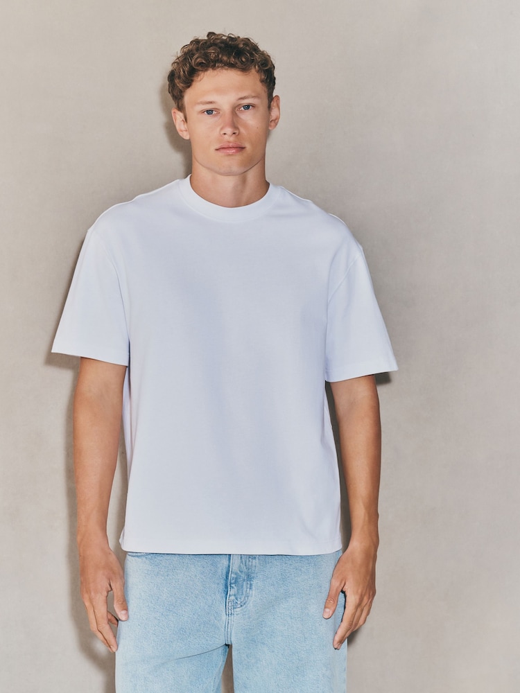 White Boxy Fit EDIT Heavyweight T-Shirt - Image 1 of 4