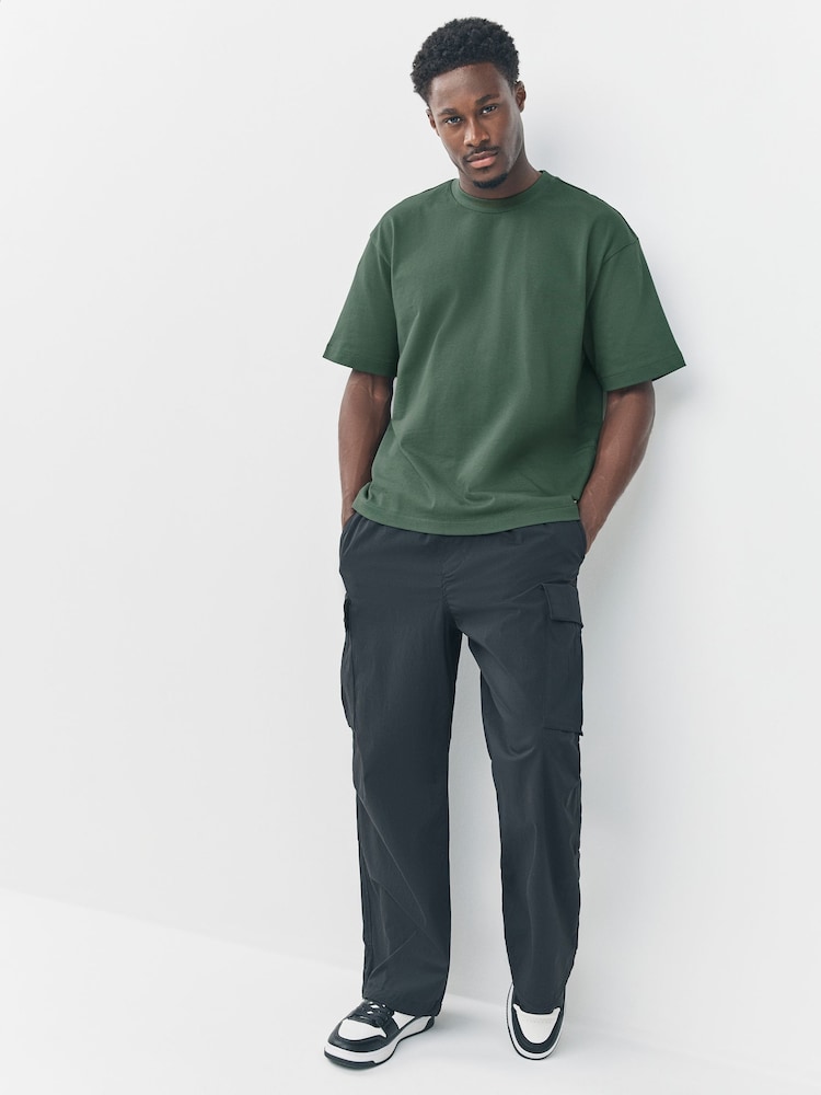 Green Boxy Fit EDIT Heavyweight T-Shirt - Image 2 of 7 Green Boxy Fit EDIT Heavyweight T-Shirt - Image 2 of 7