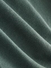 Teal Blue EDIT Knitted Long Sleeve Roll Neck Polo Shirt - Image 2 of 3