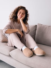 Neutral Borg Lined Shoot Slippers - Image 2 of 10